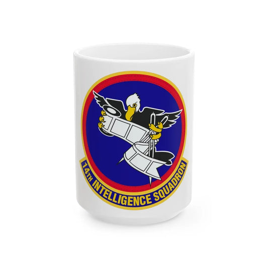 14 Intelligence Squadron AFRC (U.S. Air Force) White Coffee Mug-15oz-Go Mug Yourself