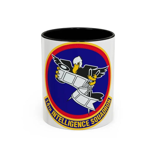 14 Intelligence Squadron AFRC (U.S. Air Force) Accent Coffee Mug 11oz Black - Go Mug Yourself
