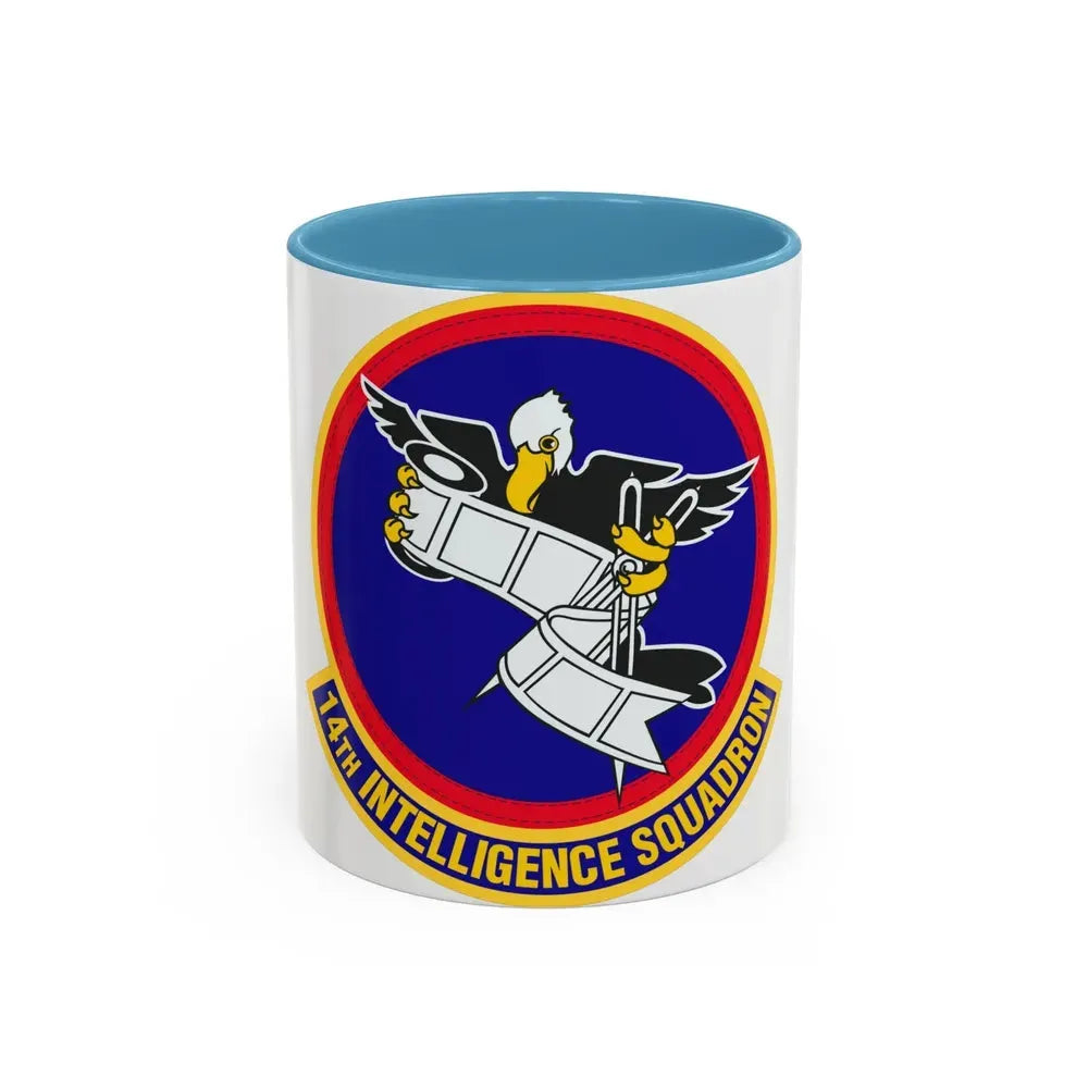 14 Intelligence Squadron AFRC (U.S. Air Force) Accent Coffee Mug 11oz Light Blue - Go Mug Yourself