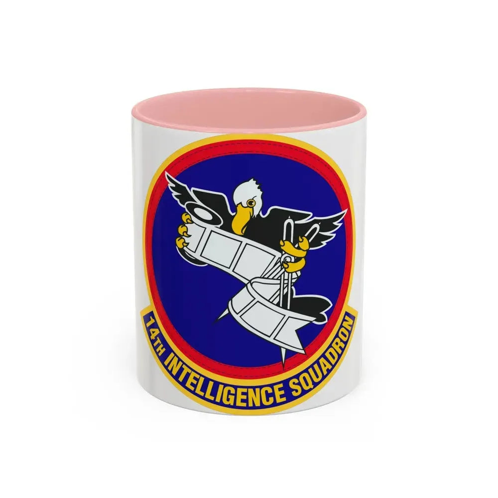 14 Intelligence Squadron AFRC (U.S. Air Force) Accent Coffee Mug 11oz Pink - Go Mug Yourself