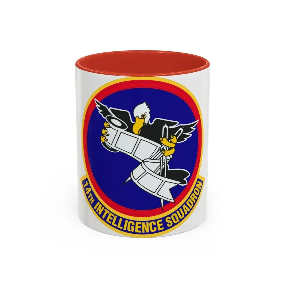 14 Intelligence Squadron AFRC (U.S. Air Force) Accent Coffee Mug 11oz Red - Go Mug Yourself