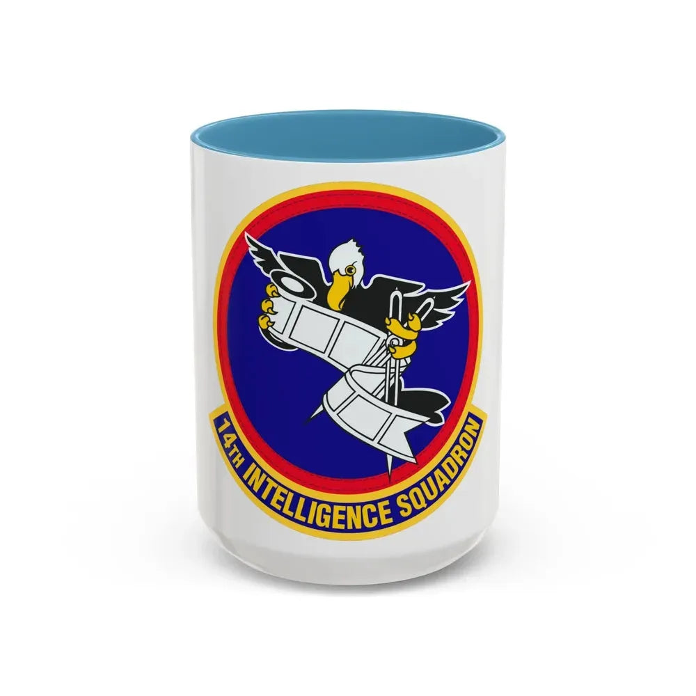 14 Intelligence Squadron AFRC (U.S. Air Force) Accent Coffee Mug 15oz Light Blue - Go Mug Yourself