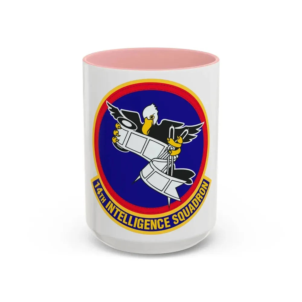 14 Intelligence Squadron AFRC (U.S. Air Force) Accent Coffee Mug 15oz Pink - Go Mug Yourself
