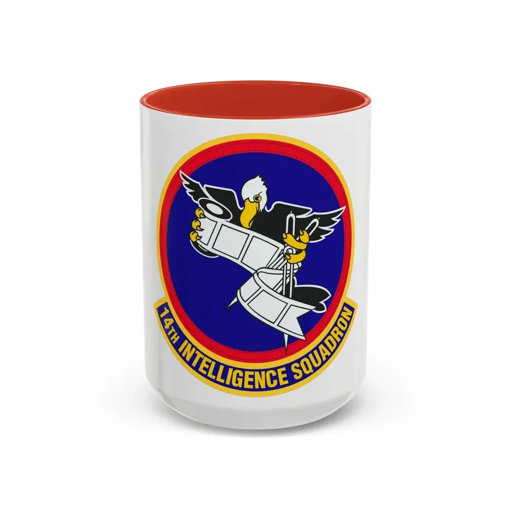 14 Intelligence Squadron AFRC (U.S. Air Force) Accent Coffee Mug 15oz Red - Go Mug Yourself