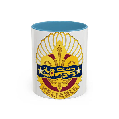 14 Transportation Battalion (U.S. Army) Accent Coffee Mug-11oz-Light Blue-Go Mug Yourself