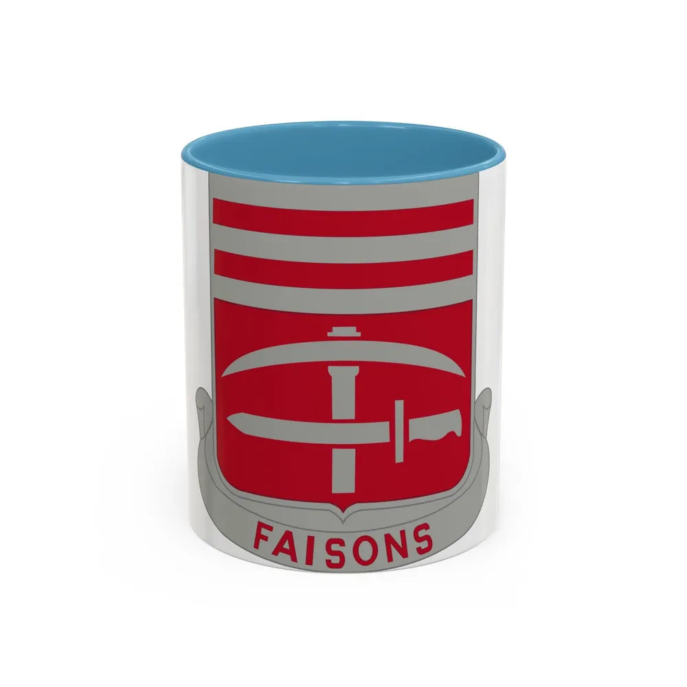 140 Engineer Battalion (U.S. Army) Accent Coffee Mug-11oz-Light Blue-Go Mug Yourself