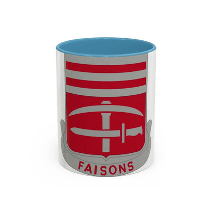 140 Engineer Battalion (U.S. Army) Accent Coffee Mug-11oz-Light Blue-Go Mug Yourself