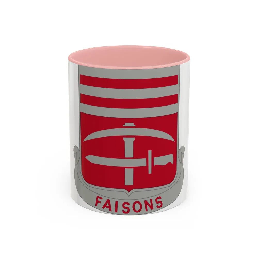 140 Engineer Battalion (U.S. Army) Accent Coffee Mug-11oz-Pink-Go Mug Yourself