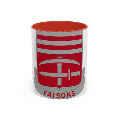 140 Engineer Battalion (U.S. Army) Accent Coffee Mug-11oz-Red-Go Mug Yourself