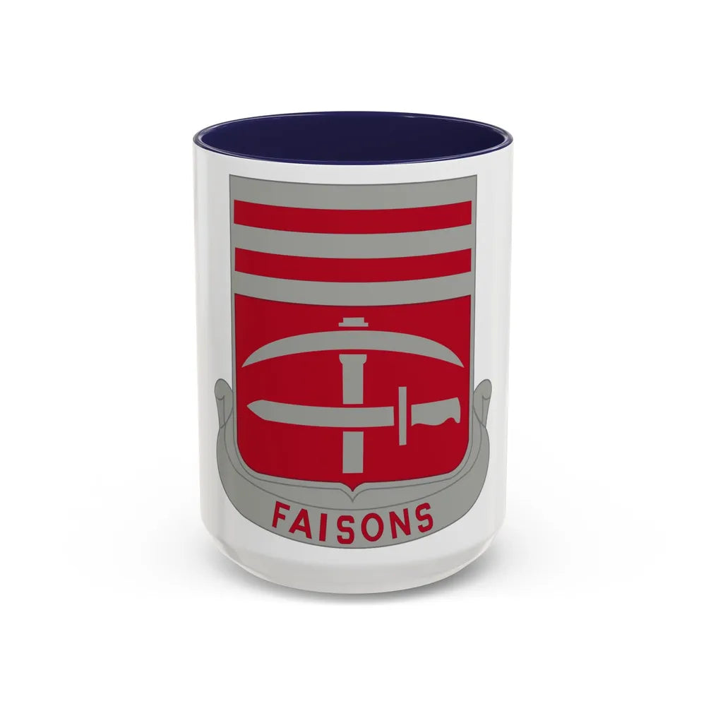 140 Engineer Battalion (U.S. Army) Accent Coffee Mug-15oz-Navy-Go Mug Yourself