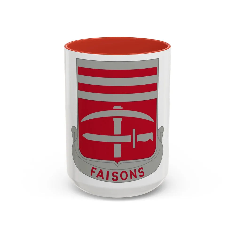 140 Engineer Battalion (U.S. Army) Accent Coffee Mug-15oz-Red-Go Mug Yourself