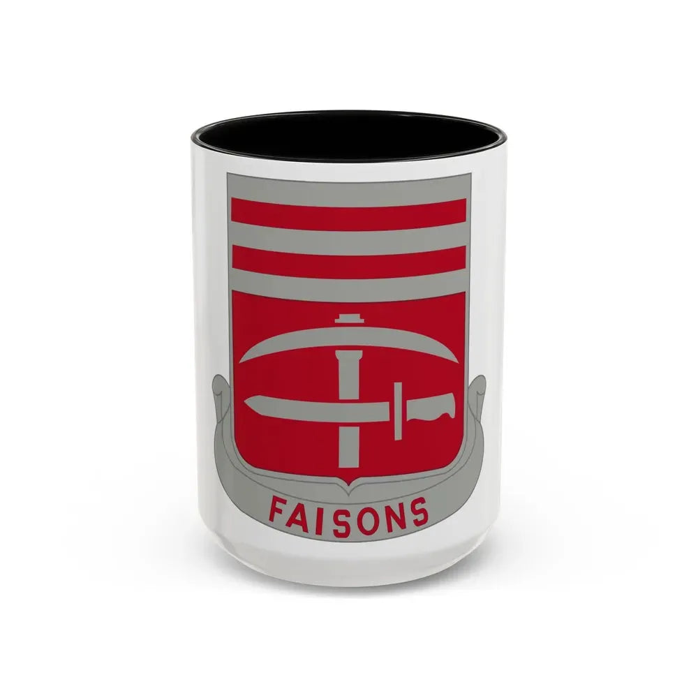 140 Engineer Battalion (U.S. Army) Accent Coffee Mug 15oz Black - Go Mug Yourself