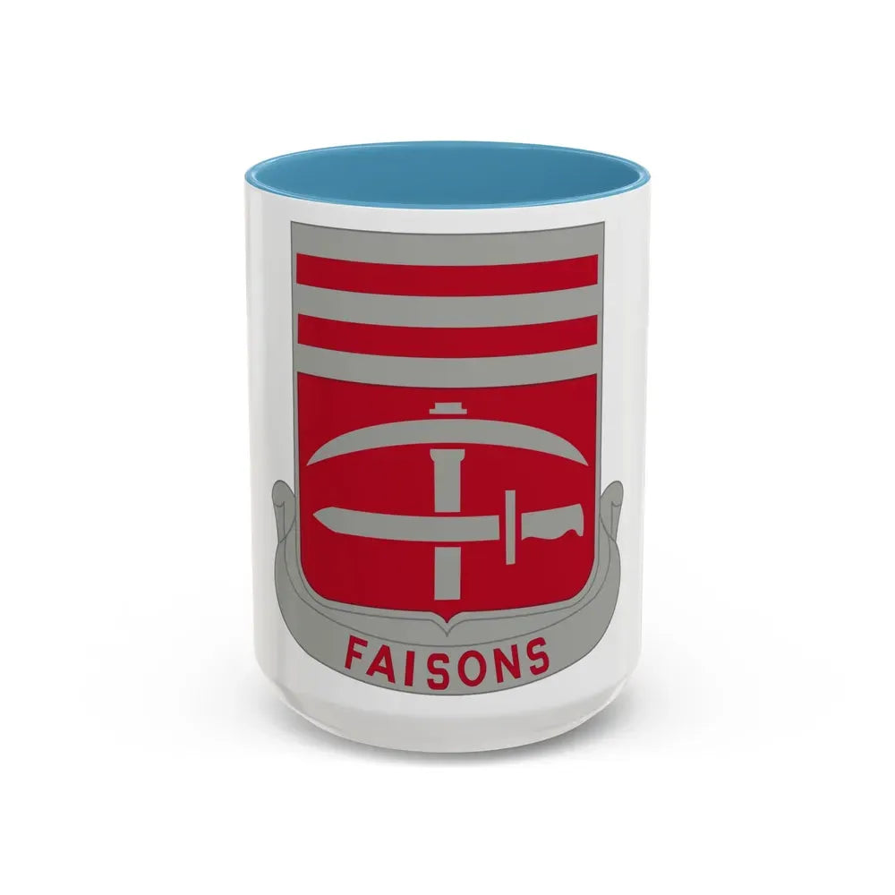140 Engineer Battalion (U.S. Army) Accent Coffee Mug 15oz Light Blue - Go Mug Yourself