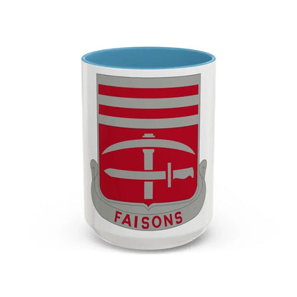 140 Engineer Battalion (U.S. Army) Accent Coffee Mug 15oz Light Blue - Go Mug Yourself