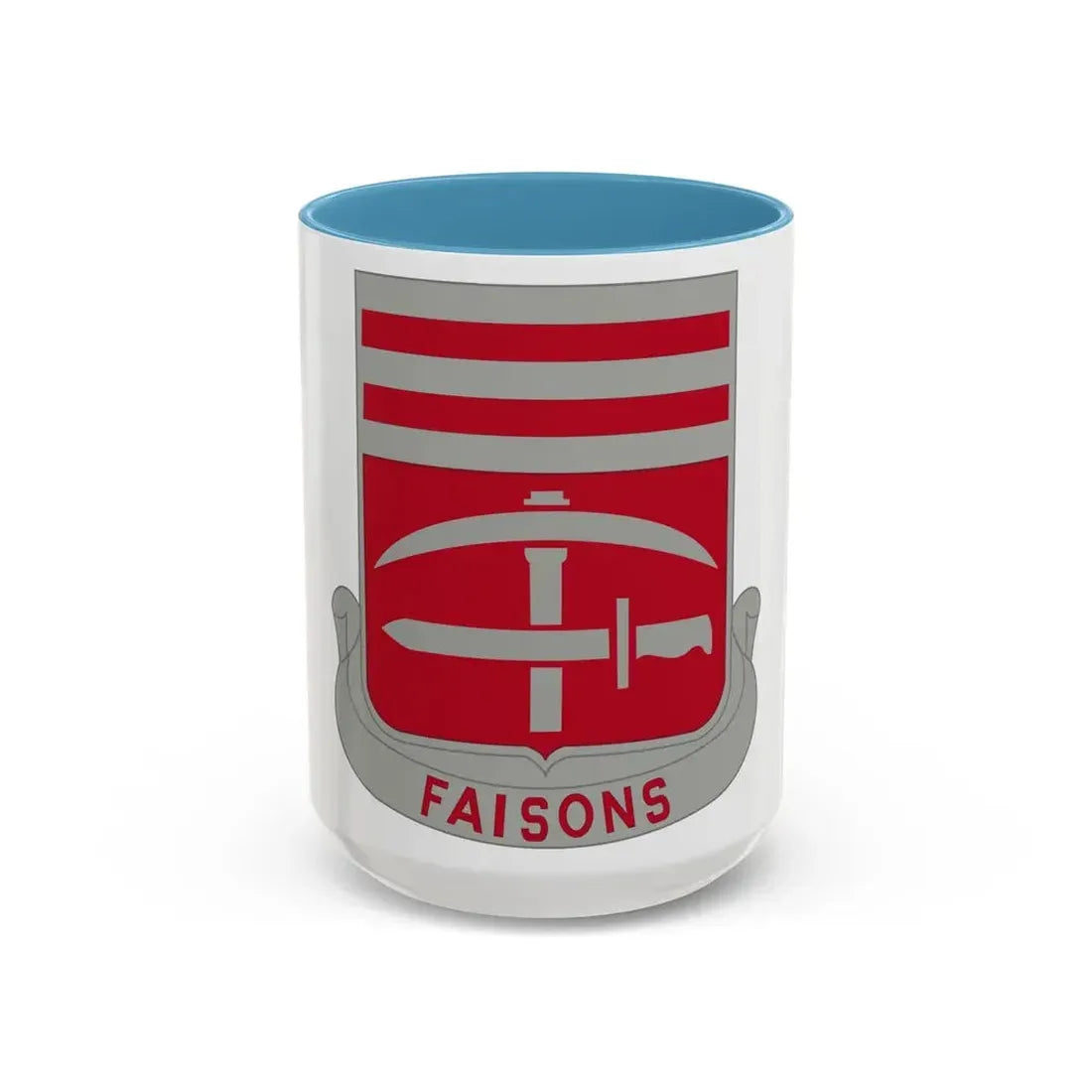 140 Engineer Battalion (U.S. Army) Accent Coffee Mug 15oz Light Blue - Go Mug Yourself