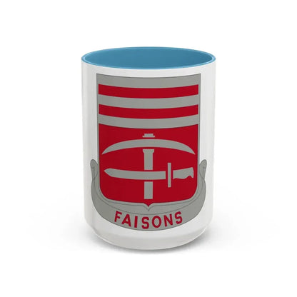 140 Engineer Battalion (U.S. Army) Accent Coffee Mug 15oz Light Blue - Go Mug Yourself