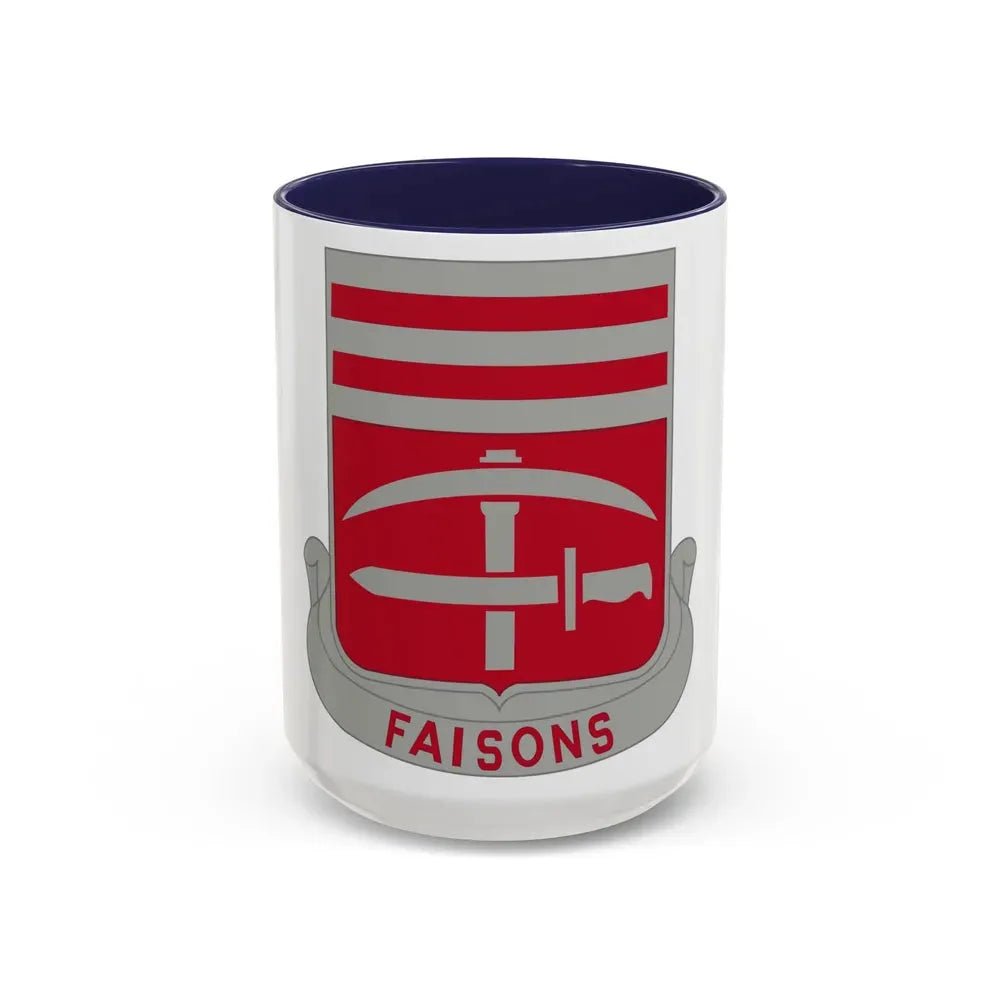 140 Engineer Battalion (U.S. Army) Accent Coffee Mug 15oz Navy - Go Mug Yourself