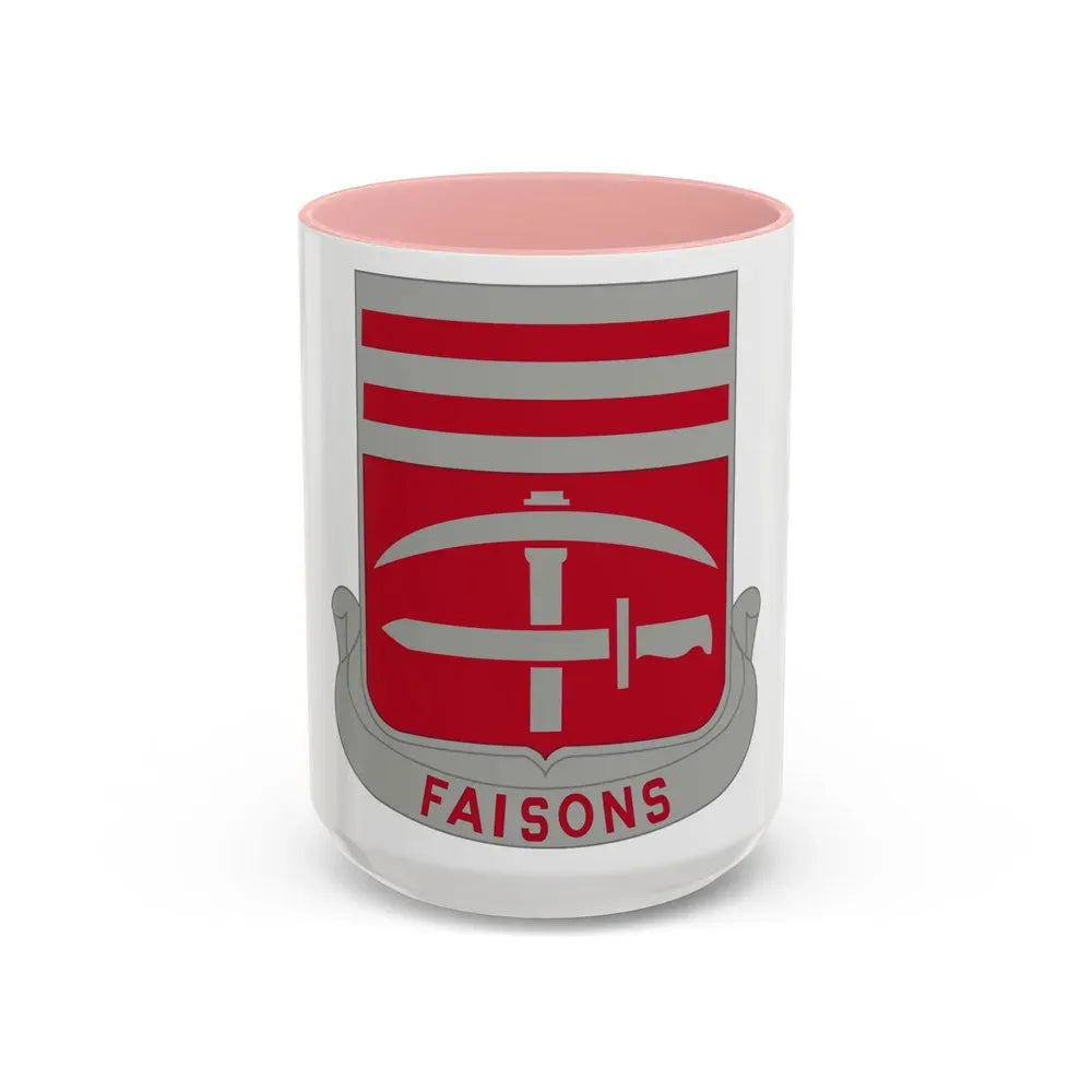 140 Engineer Battalion (U.S. Army) Accent Coffee Mug 15oz Pink - Go Mug Yourself