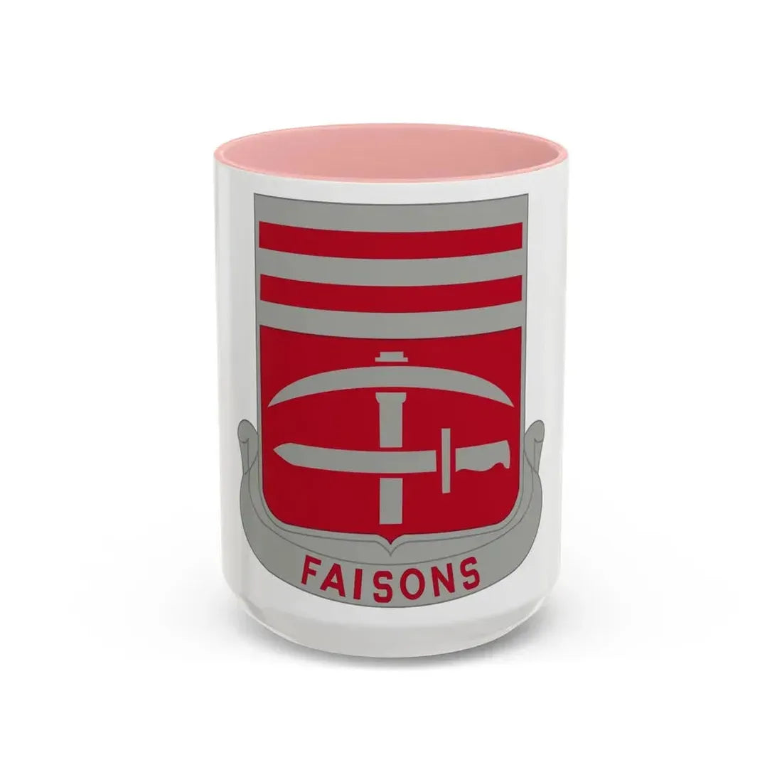 140 Engineer Battalion (U.S. Army) Accent Coffee Mug 15oz Pink - Go Mug Yourself