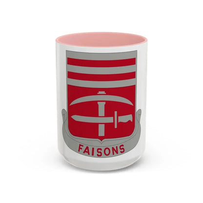 140 Engineer Battalion (U.S. Army) Accent Coffee Mug 15oz Pink - Go Mug Yourself
