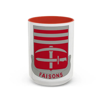140 Engineer Battalion (U.S. Army) Accent Coffee Mug 15oz Red - Go Mug Yourself
