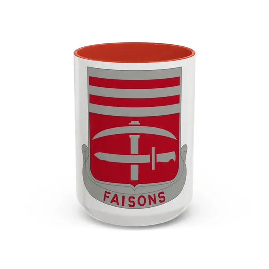 140 Engineer Battalion (U.S. Army) Accent Coffee Mug 15oz Red - Go Mug Yourself