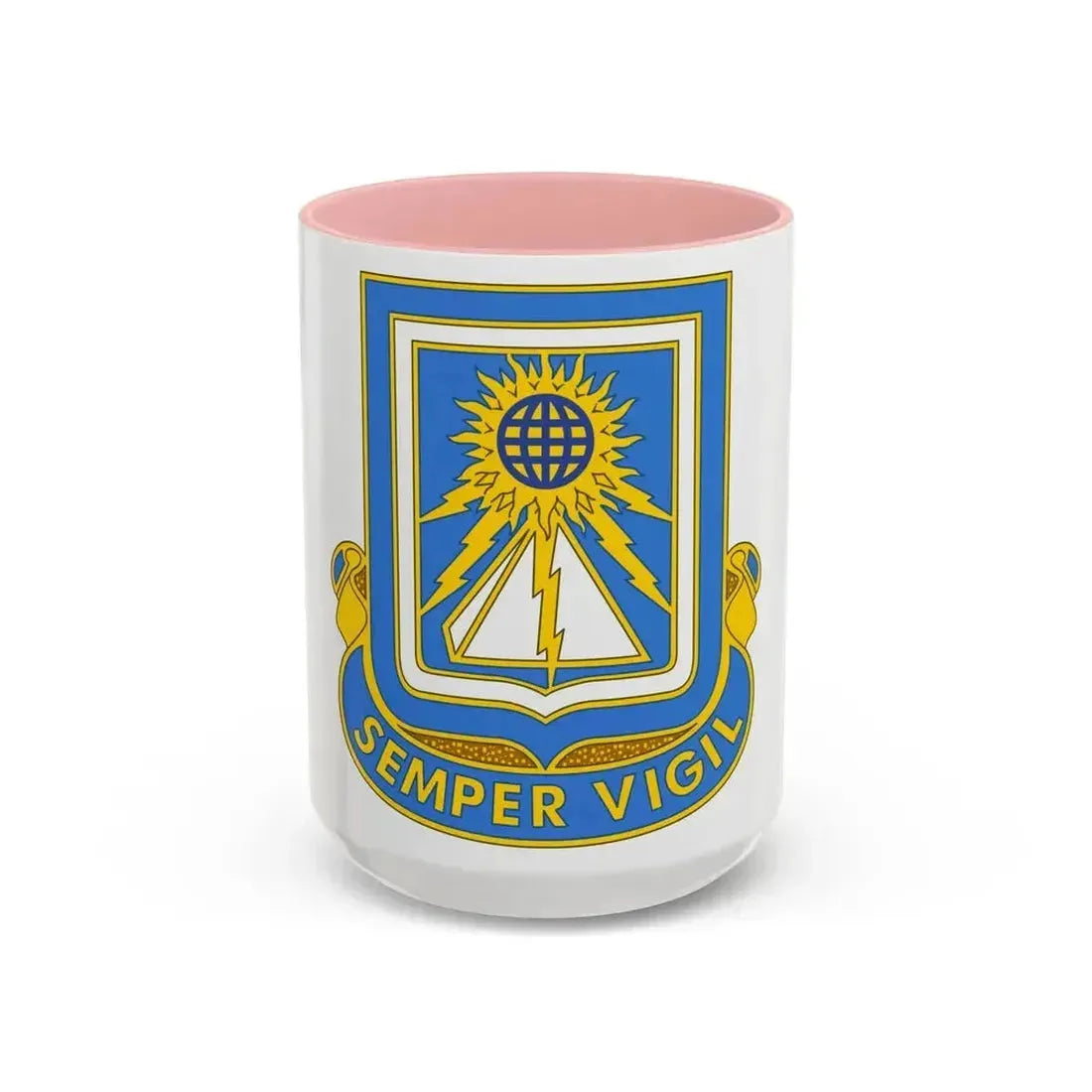 140 Military Intelligence Battalion (U.S. Army) Accent Coffee Mug 15oz Pink - Go Mug Yourself