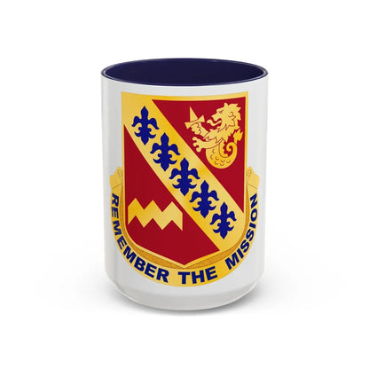 140 Signal Battalion (U.S. Army) Accent Coffee Mug-15oz-Navy-Go Mug Yourself