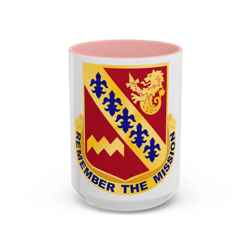 140 Signal Battalion (U.S. Army) Accent Coffee Mug-15oz-Pink-Go Mug Yourself