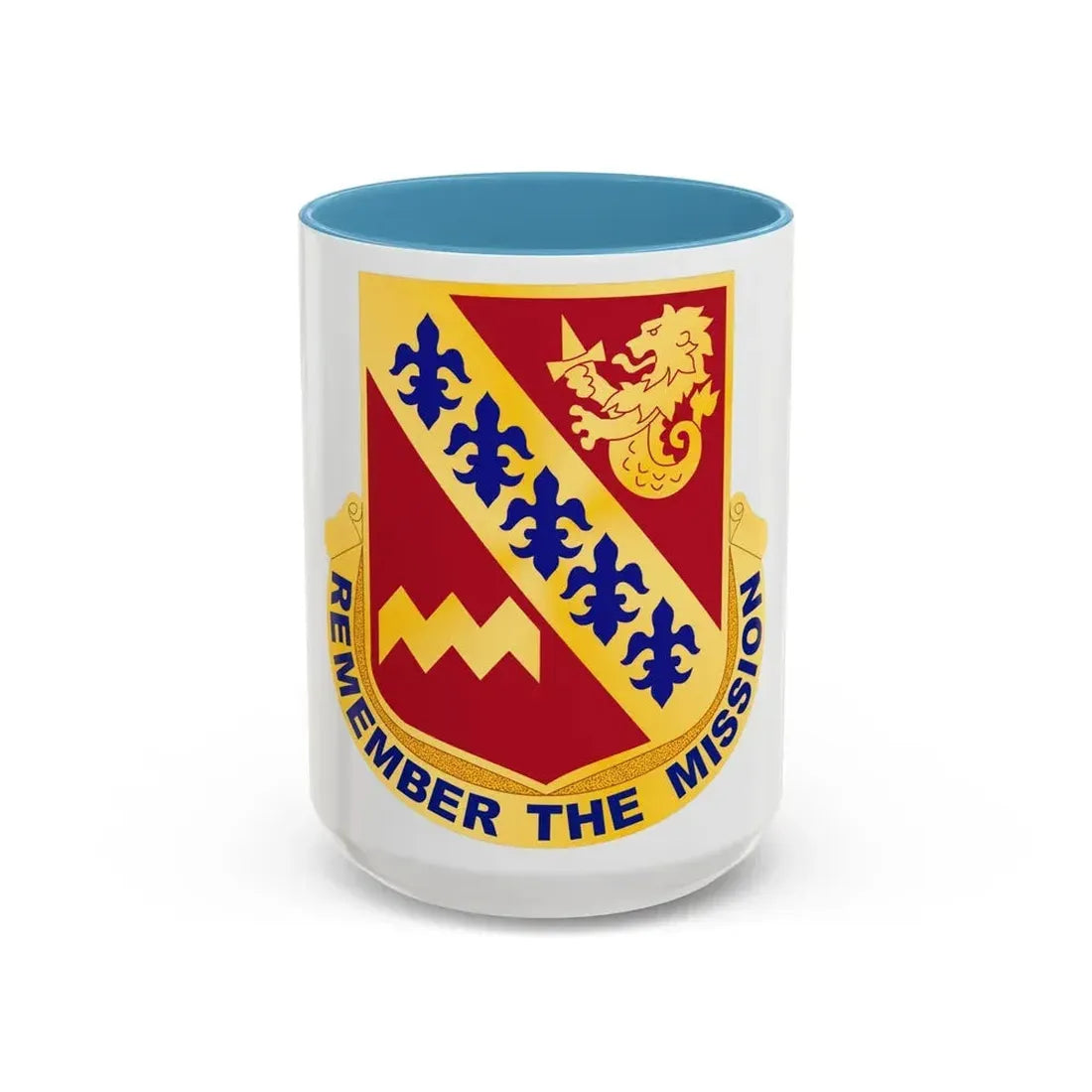 140 Signal Battalion (U.S. Army) Accent Coffee Mug 15oz Light Blue - Go Mug Yourself