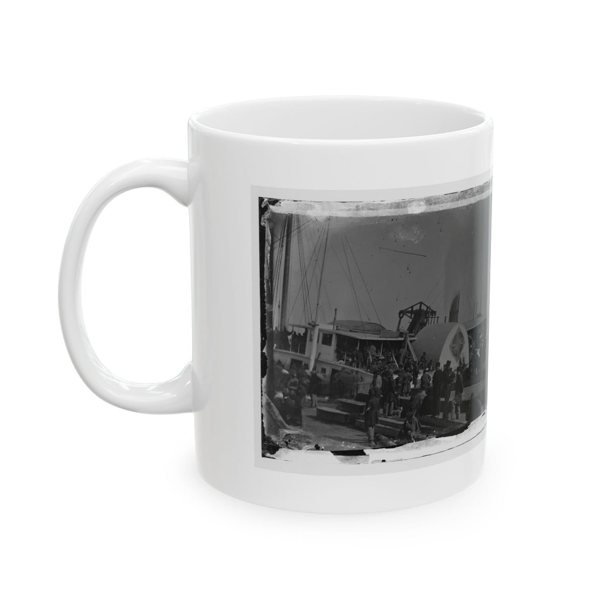 Aquia Creek Landing, Va. Embarkation Of 9th Army Corps For Fort Monroe; Another View (U.S. Civil War) White Coffee Mug