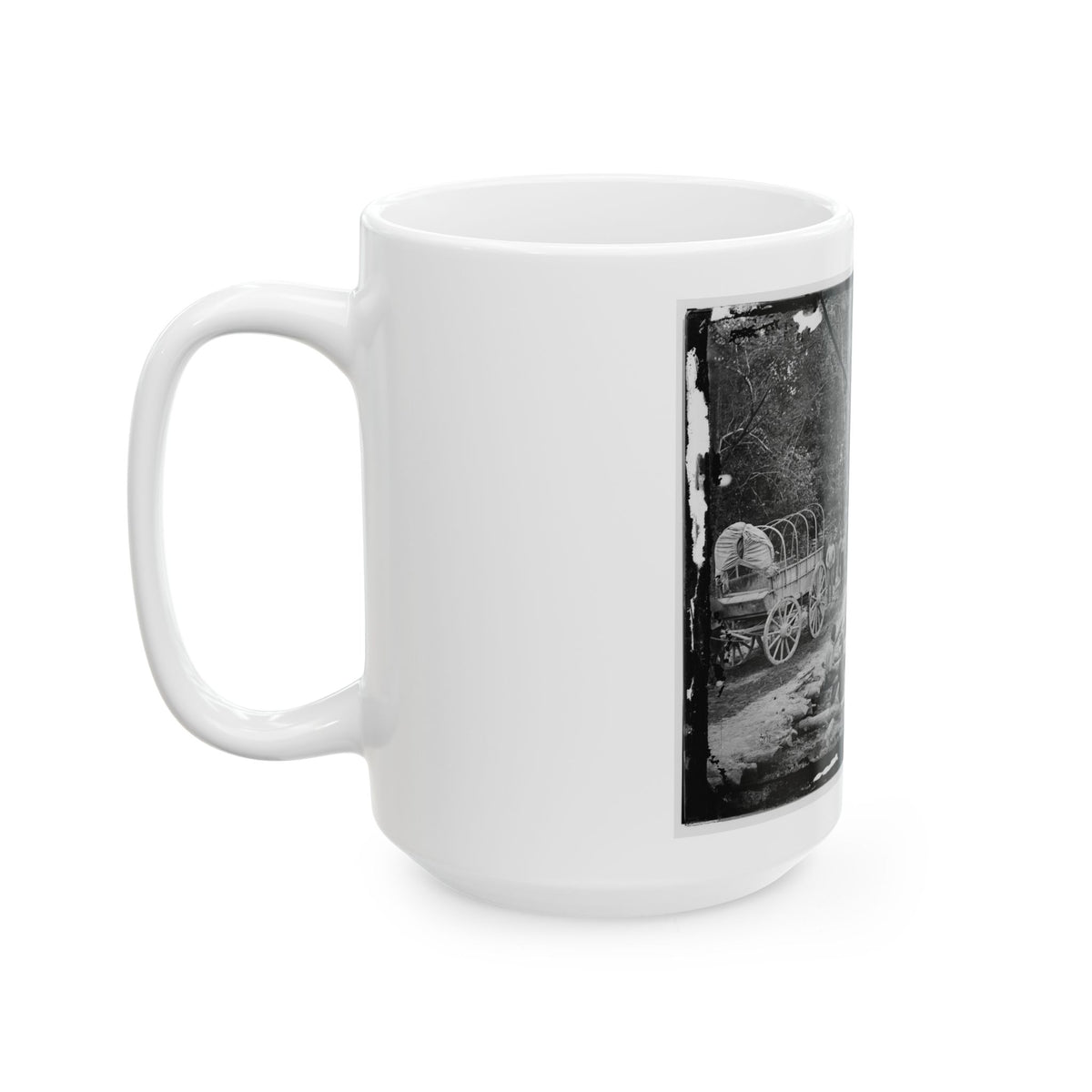 Chickahominy River, Va. Grapevine Bridge Built May 27-28, 1862, By The 5th New Hampshire Infantry Under Col. Edward E. Cross (U.S. Civil War) White Coffee Mug