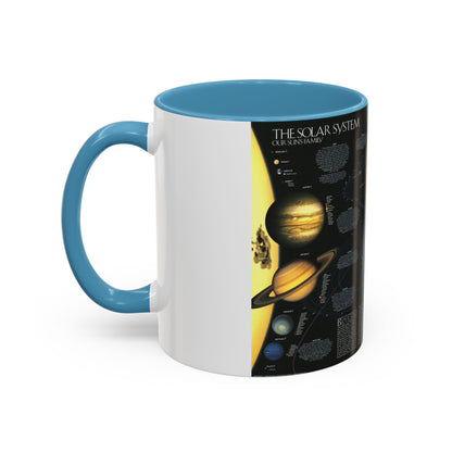 Space - Solar System- Our Sun's Family (1990) (Map) Accent Coffee Mug