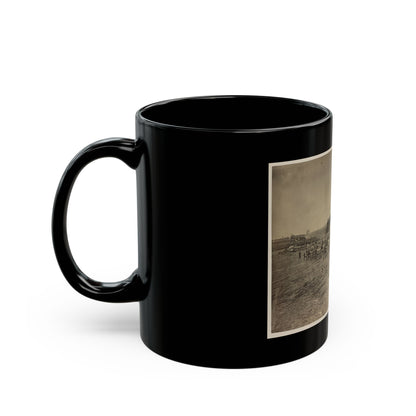 Soldiers Preparing Cannons On The Battlefield (U.S. Civil War) Black Coffee Mug