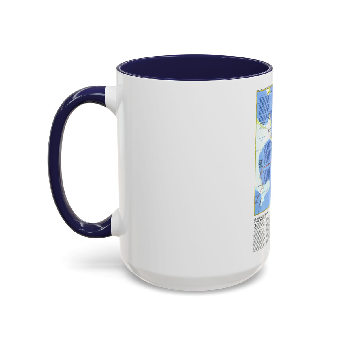 Americas - Threading the Island (1986) (Map) Accent Coffee Mug