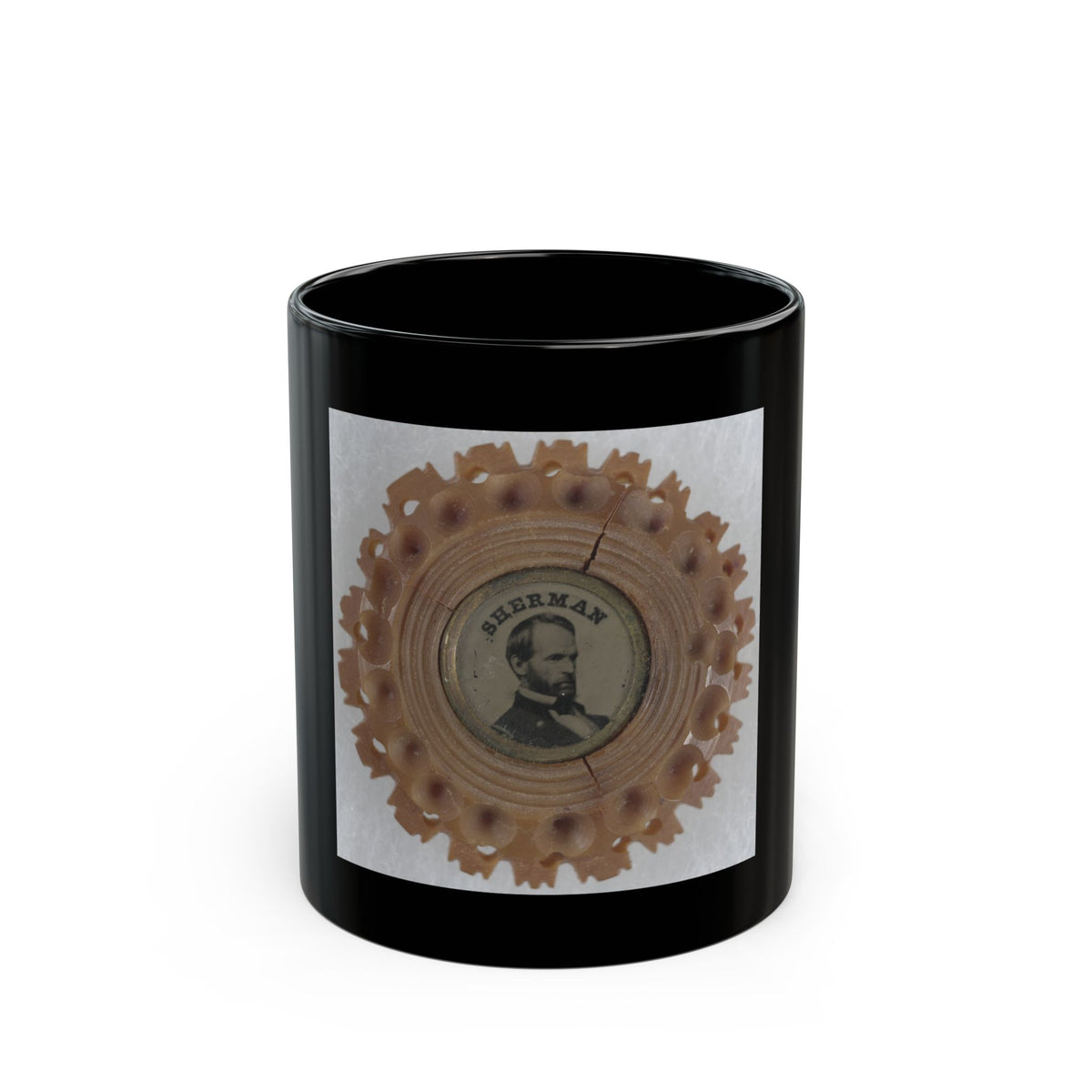 General William Tecumseh Sherman (U.S. Civil War) Black Coffee Mug