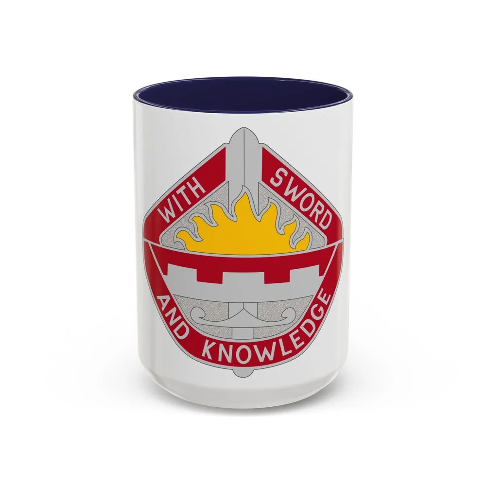 1401 Engineer Battalion (U.S. Army) Accent Coffee Mug-15oz-Navy-Go Mug Yourself