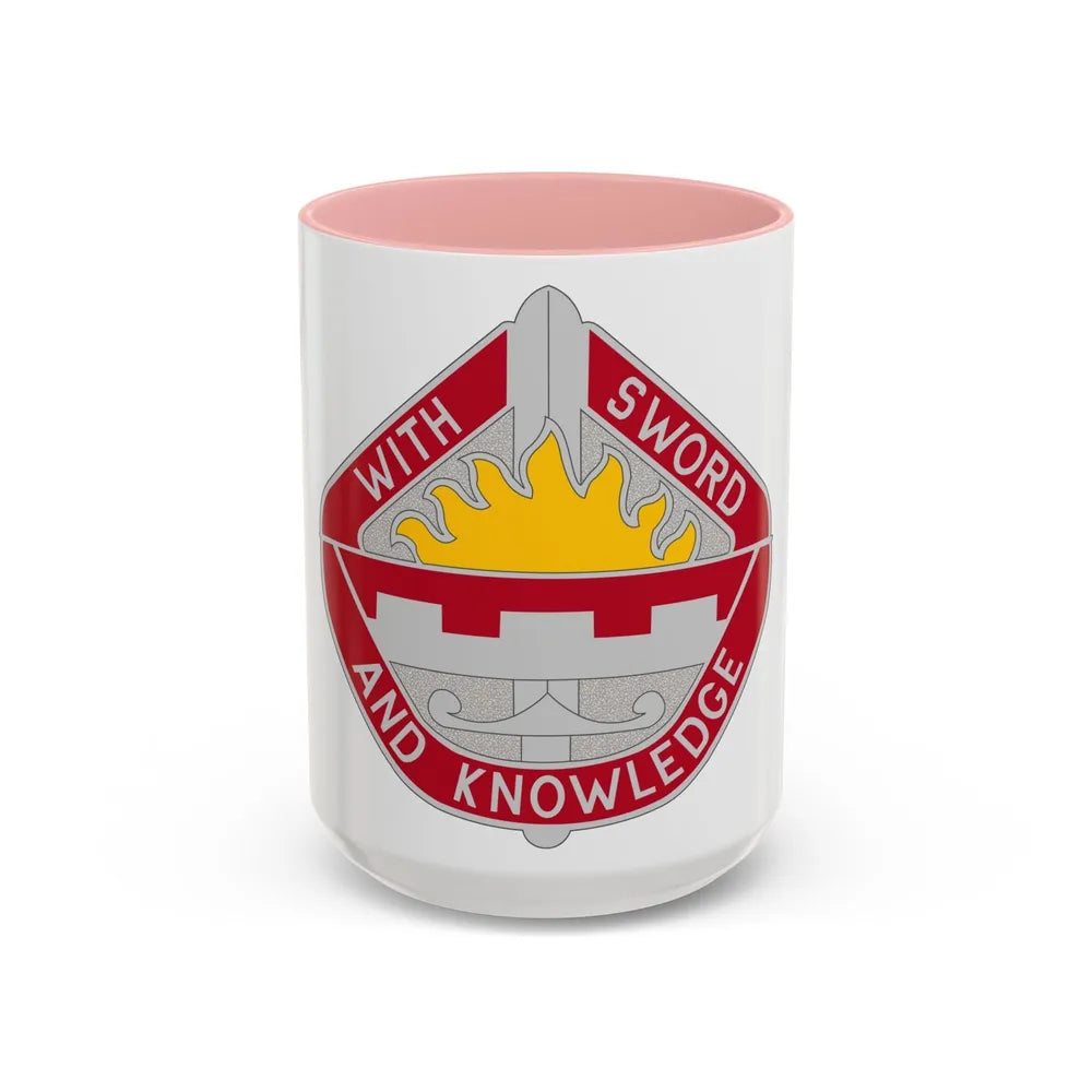 1401 Engineer Battalion (U.S. Army) Accent Coffee Mug-15oz-Pink-Go Mug Yourself