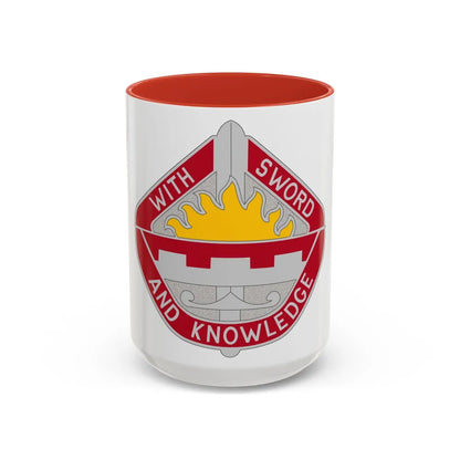 1401 Engineer Battalion (U.S. Army) Accent Coffee Mug-15oz-Red-Go Mug Yourself