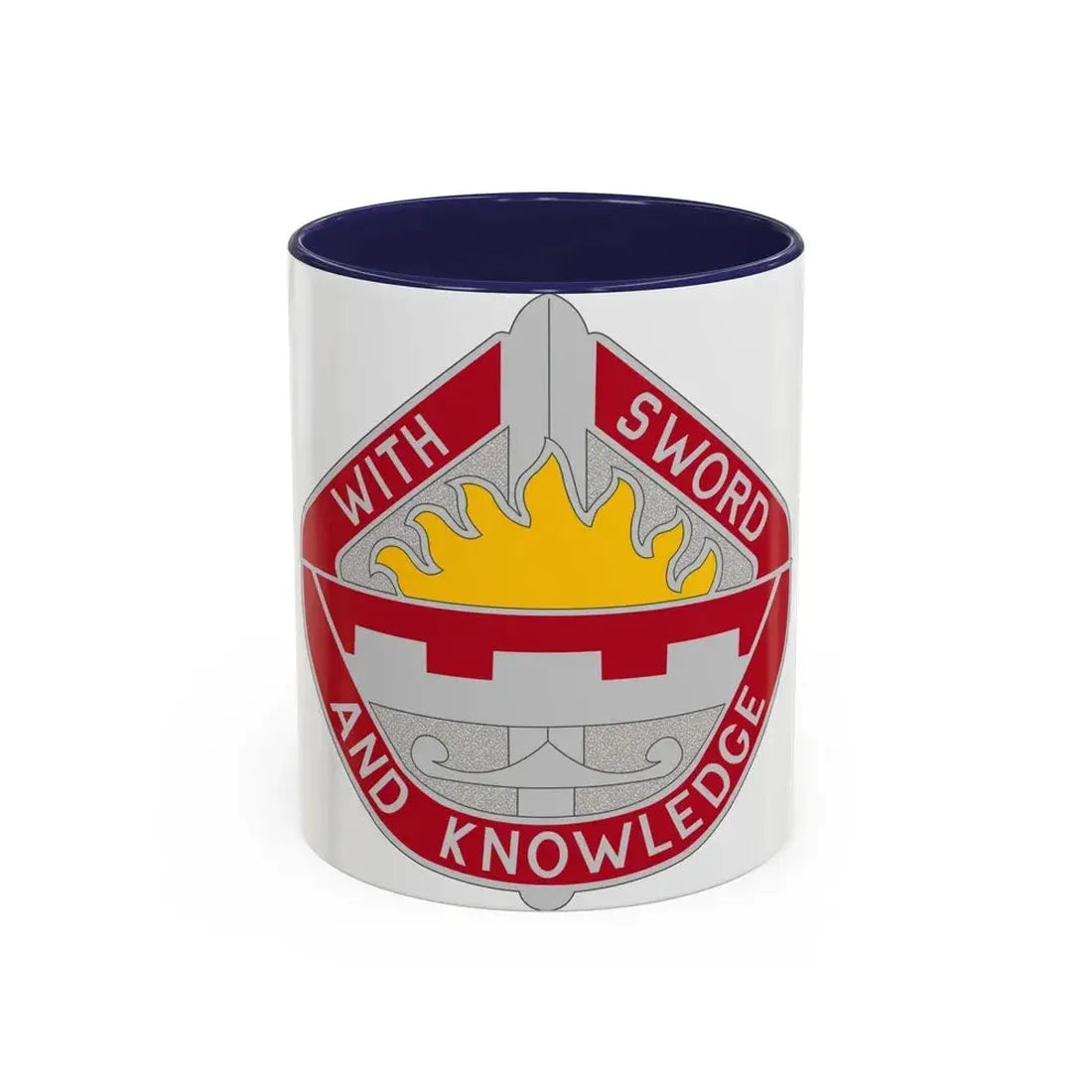 1401 Engineer Battalion (U.S. Army) Accent Coffee Mug 11oz Navy - Go Mug Yourself