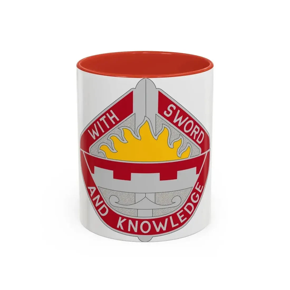 1401 Engineer Battalion (U.S. Army) Accent Coffee Mug 11oz Red - Go Mug Yourself