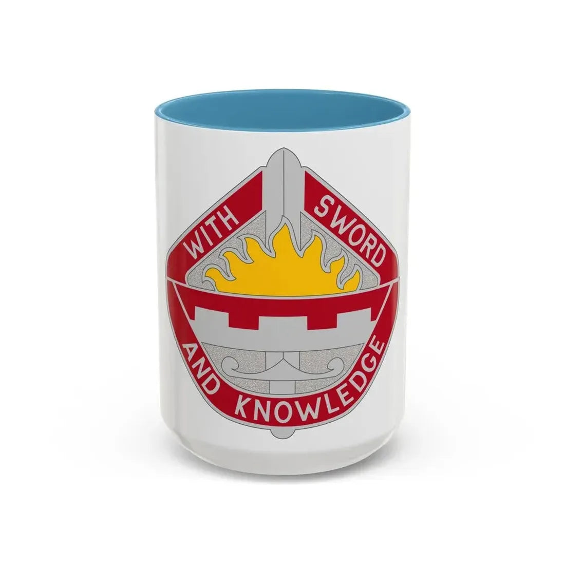 1401 Engineer Battalion (U.S. Army) Accent Coffee Mug 15oz Light Blue - Go Mug Yourself