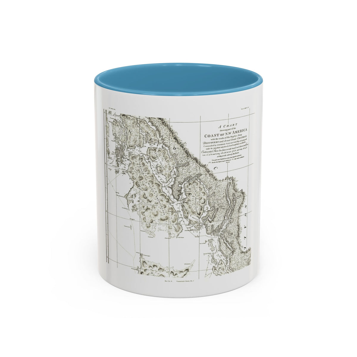 America - NorthWest Coast (1899) (Map) Accent Coffee Mug