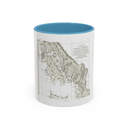 America - NorthWest Coast (1899) (Map) Accent Coffee Mug