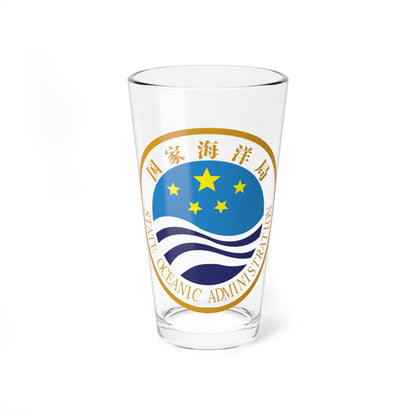 State Oceanic Administration of P.R.China badge (China) (Coat of Arms) Pint Glass 16oz