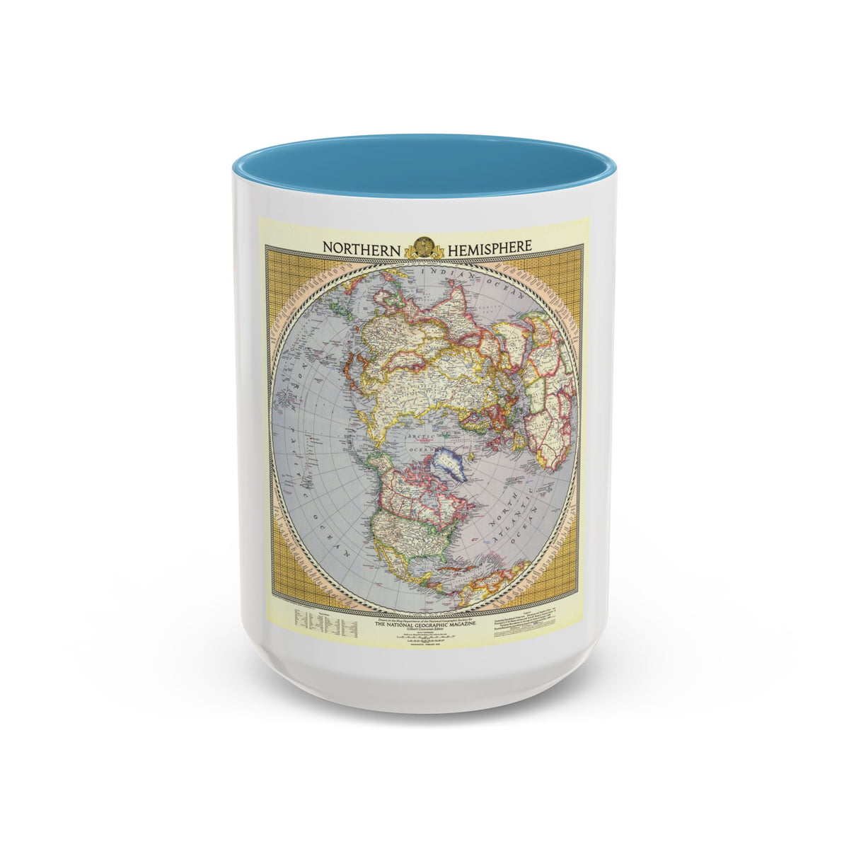 Northern Hemisphere (1946) (Map) Accent Coffee Mug