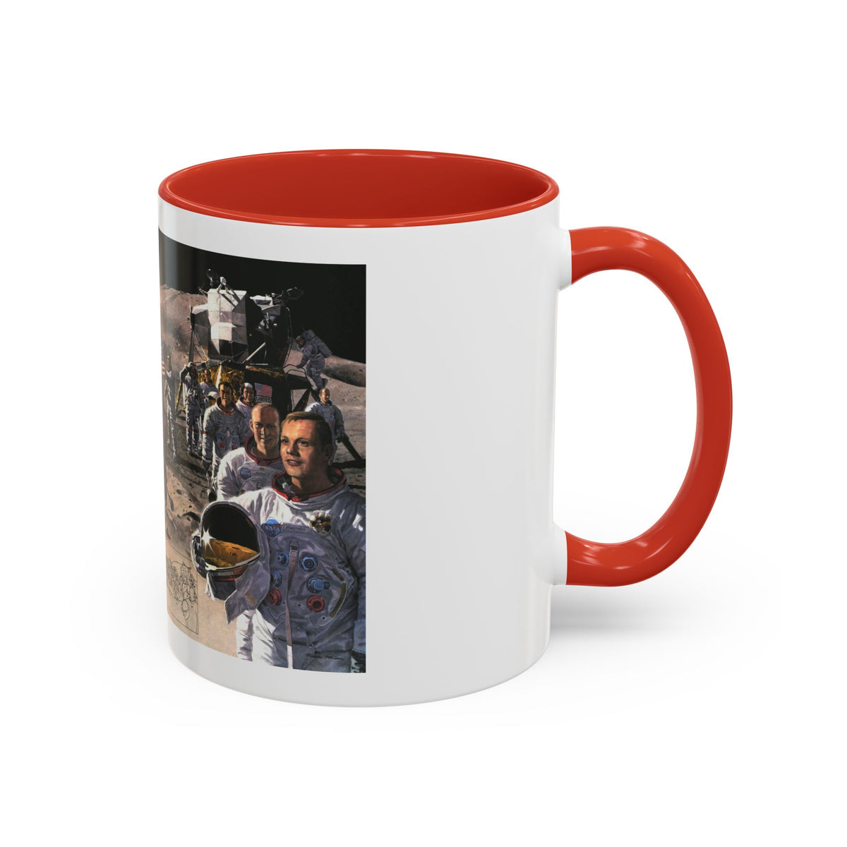 Space - Teammates in Mankind's Greatest Adventure (1973) (Map) Accent Coffee Mug