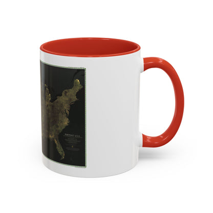 USA - Portrait U.S.A (1976) (Map) Accent Coffee Mug