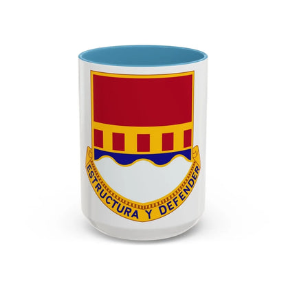 1402 Engineer Battalion (U.S. Army) Accent Coffee Mug-15oz-Light Blue-Go Mug Yourself