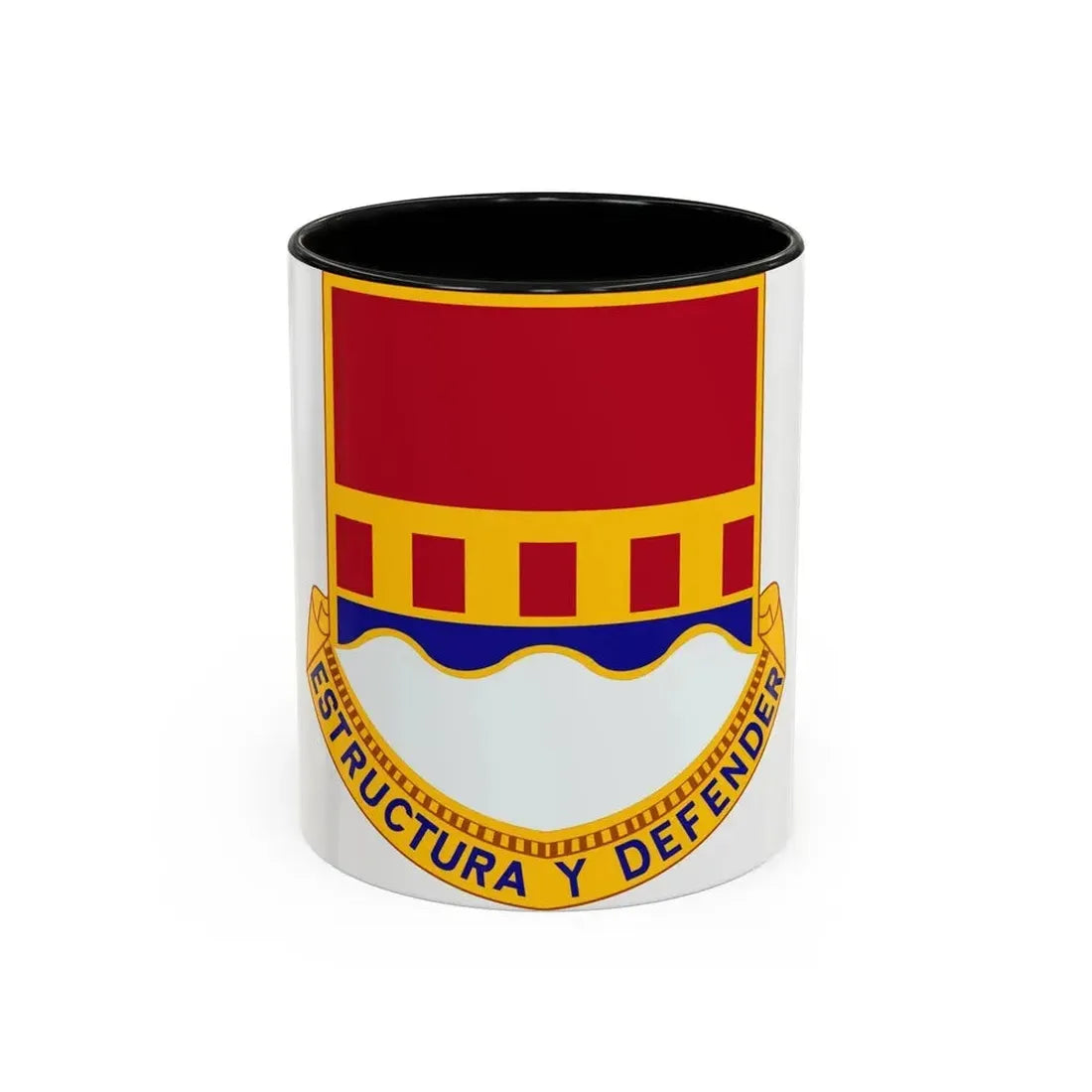 1402 Engineer Battalion (U.S. Army) Accent Coffee Mug 11oz Black - Go Mug Yourself